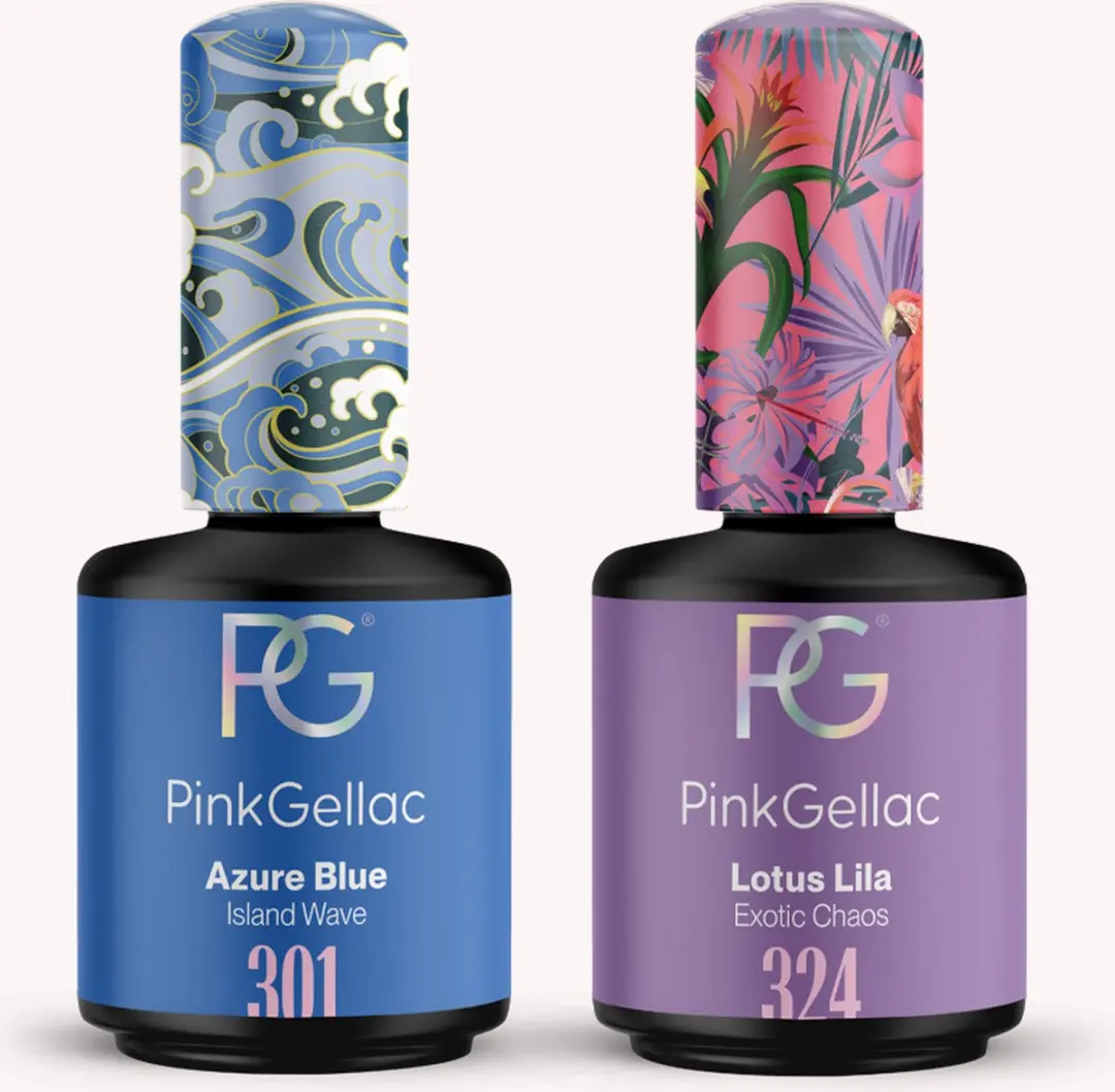 Pink Gellac Gellakset Azure Blue & Lotus Lila