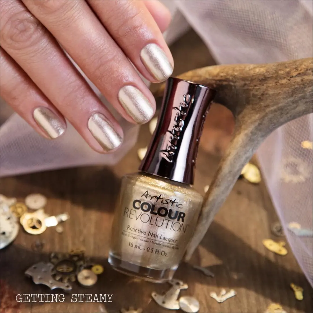 Artistic Nail Design Colour Revolution 'Getting Steamy' - 15ml - Goud