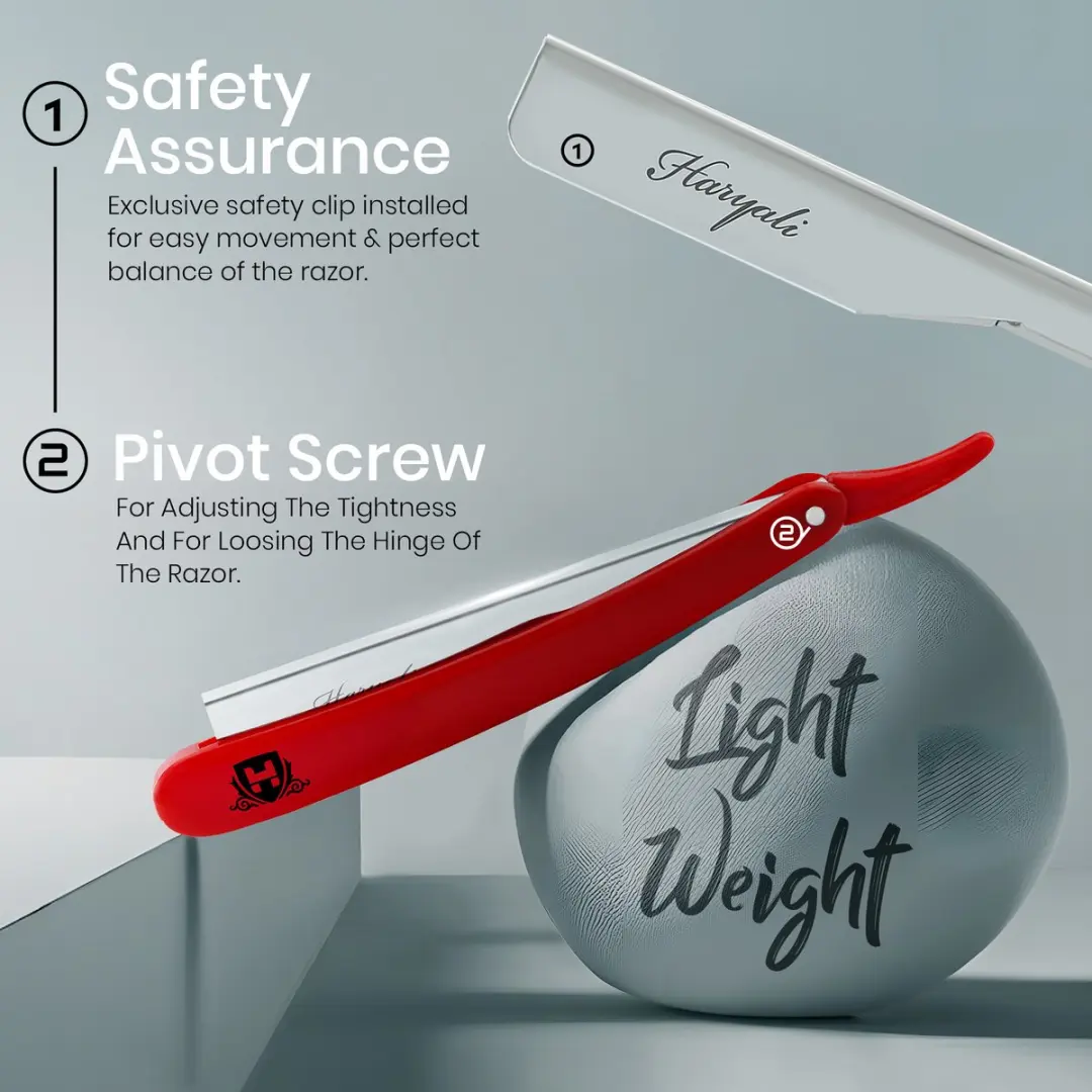 Haryali London Cut Throat Scheermes - Rood