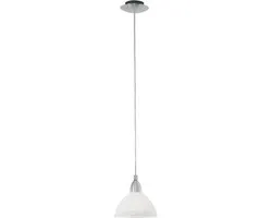 Eglo Brenda Hanglamp - Nikkel-Mat - Wit/Grijs