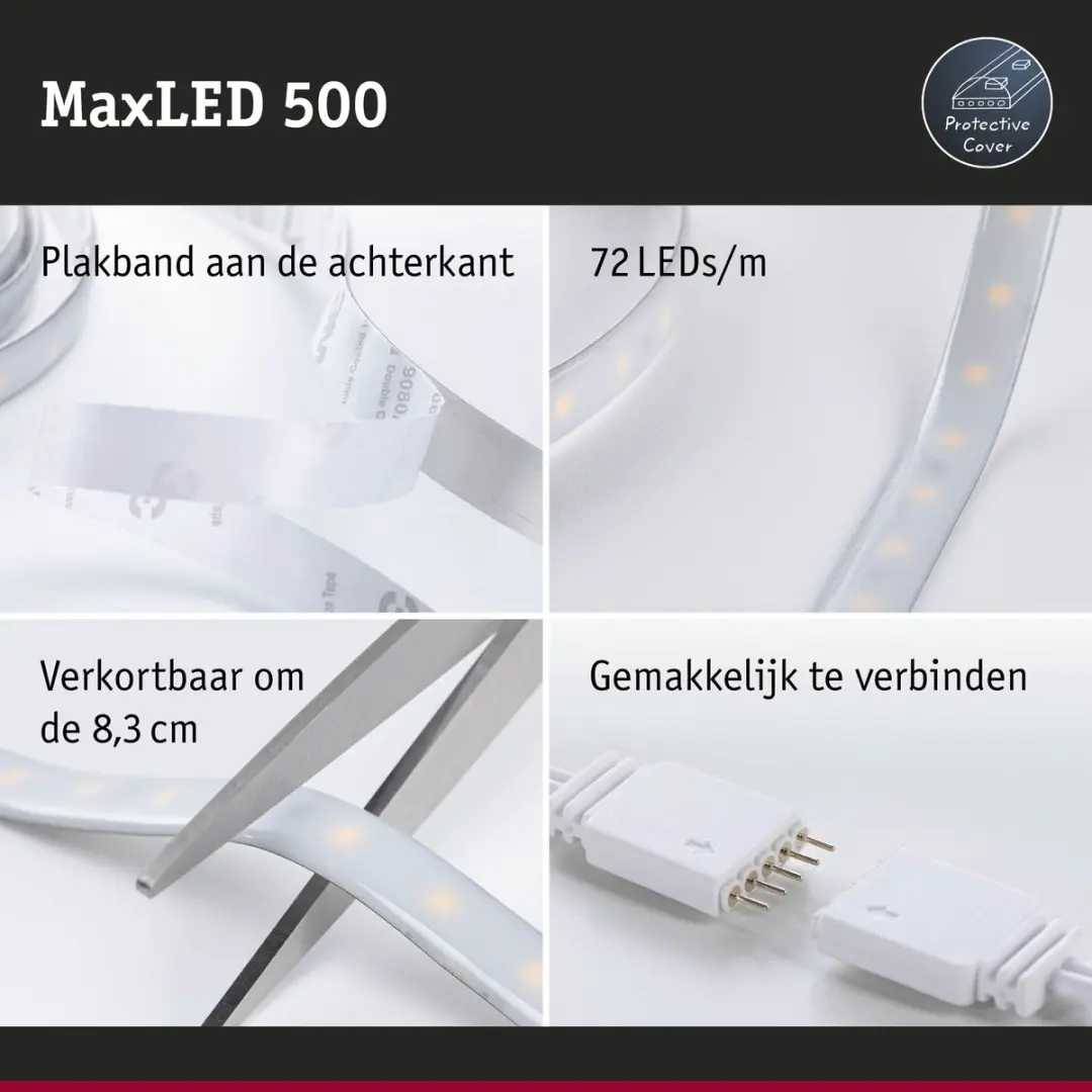 Paulmann MaxLED 500 Zigbee 3.0 LED Strip Basisset 3m RGBW - Zilver - afbeelding 6 van 6