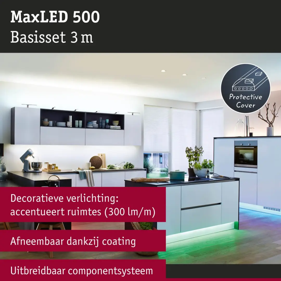 Paulmann MaxLED 500 Zigbee 3.0 LED Strip Basisset 3m RGBW - Zilver