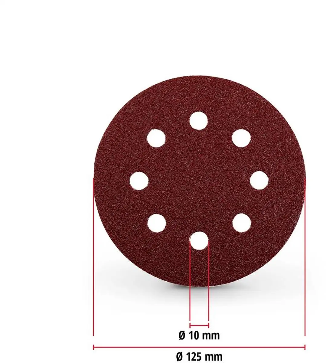 Einhell 492100 Schuurpapier Excentrisch - Korrel 40 - Ø125mm - 50 Stuks