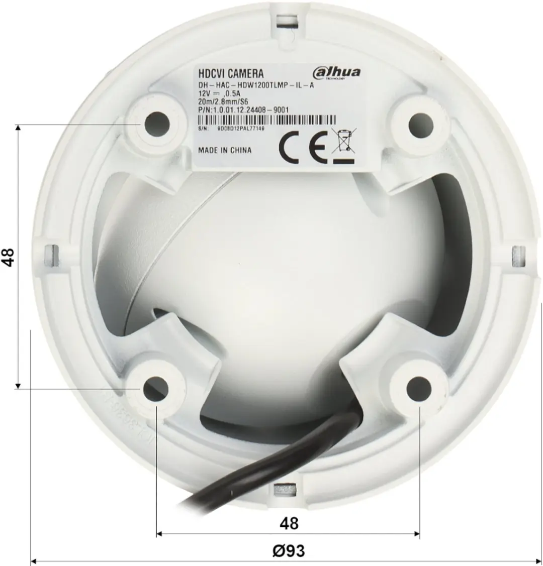 Dahua HAC-HDW1200TLM-IL-A Beveiligingscamera 1080p - 2.8mm Wit - afbeelding 6 van 6