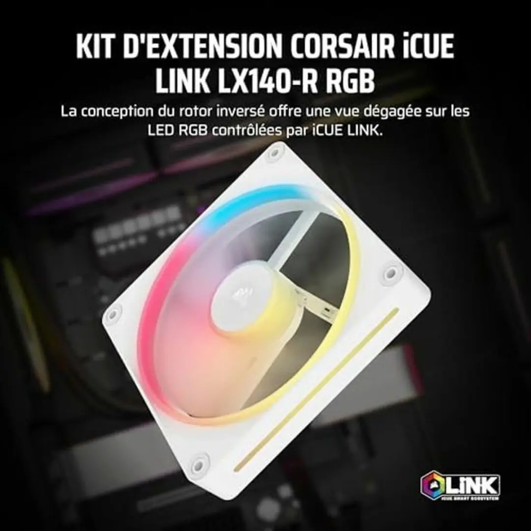 Corsair iCUE LINK LX140 RGB Ventilator 140mm - Wit
