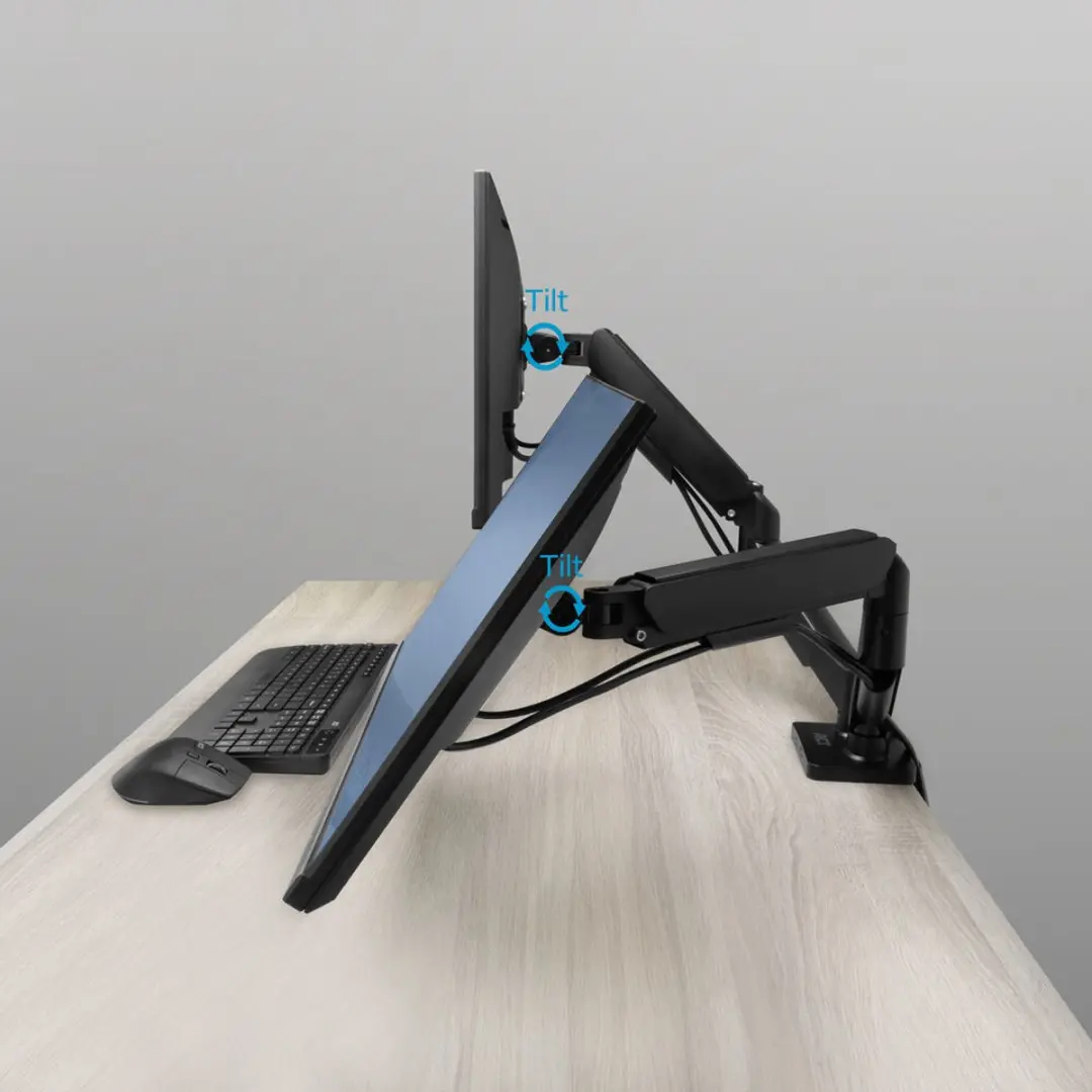 ACT Essentials AC8314 Monitorarm 34" - 2 Schermen - Zwart