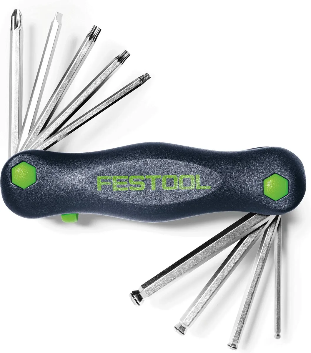 Festool 498863 Multitool Zakmes - 12cm - Donkerblauw/Groen