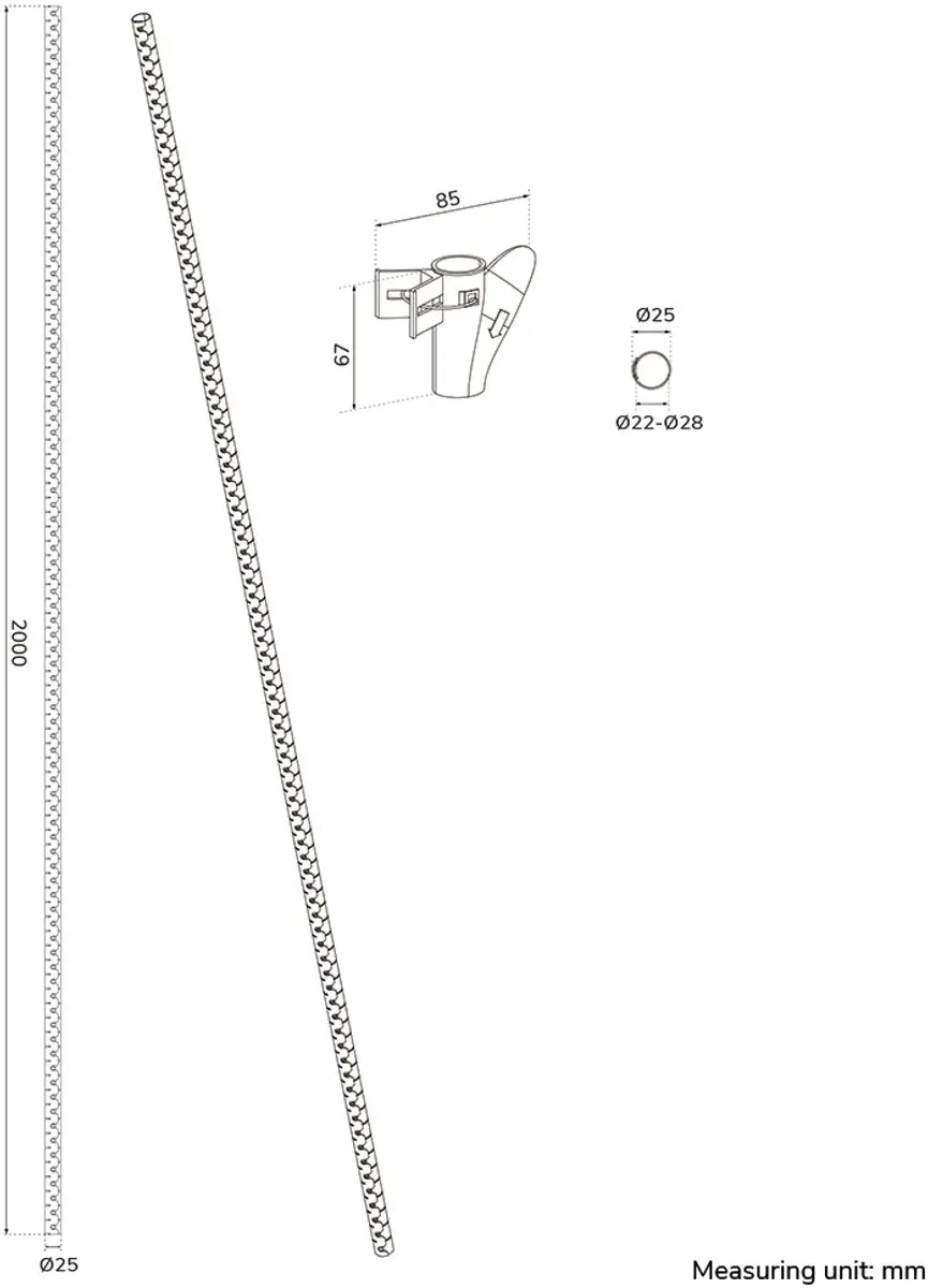 Neomounts ADS06-142BL Kabelspiraal 25mm - 1 Stuk - Zwart