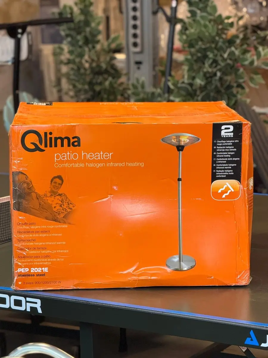 Qlima PEP 2021E Terrasverwarmer 2100W - 3 standen - Ø58,5cm - Steel