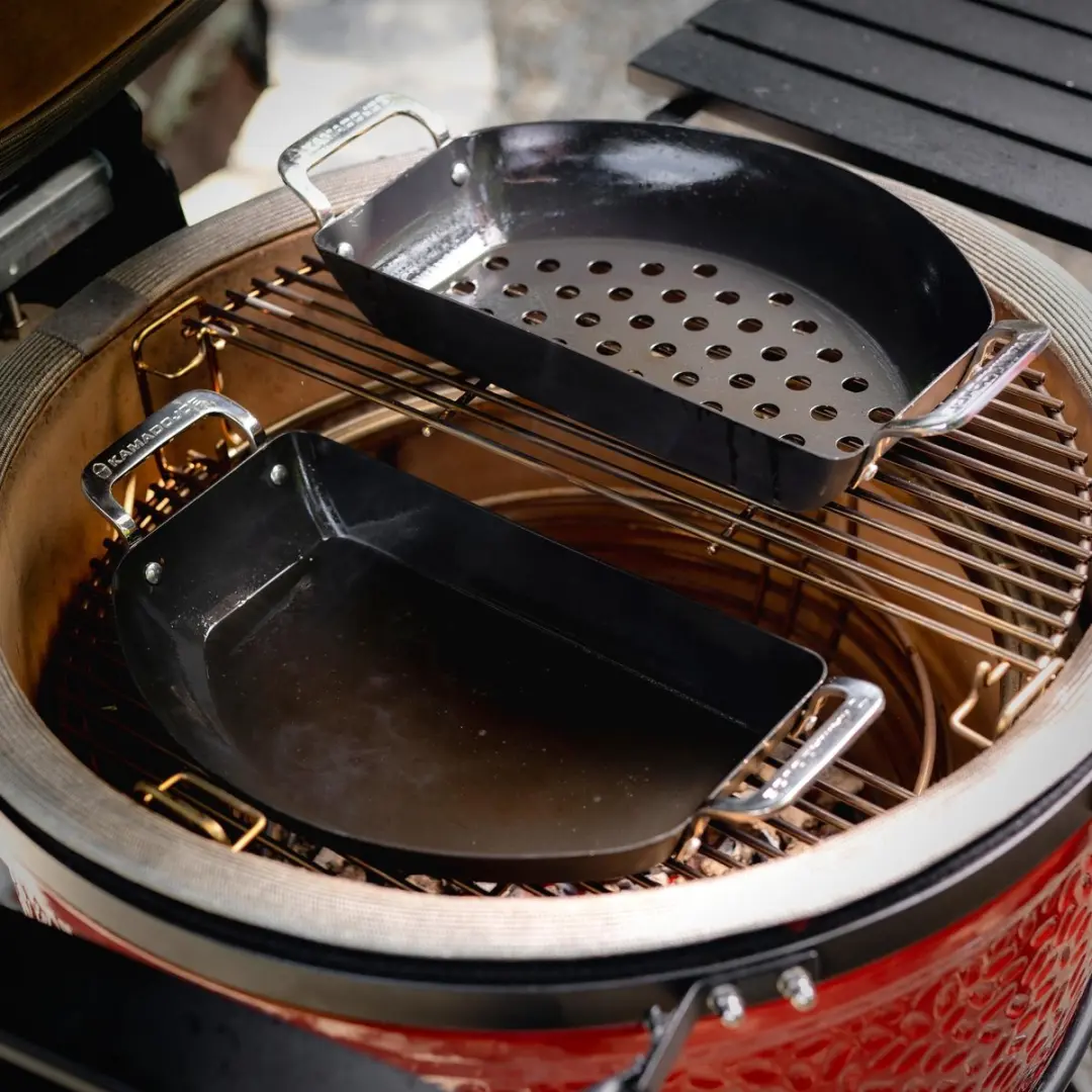 Kamado Joe Carbon Steel Halve Maan Pannenset 20cm - 2 Stuks - afbeelding 6 van 6