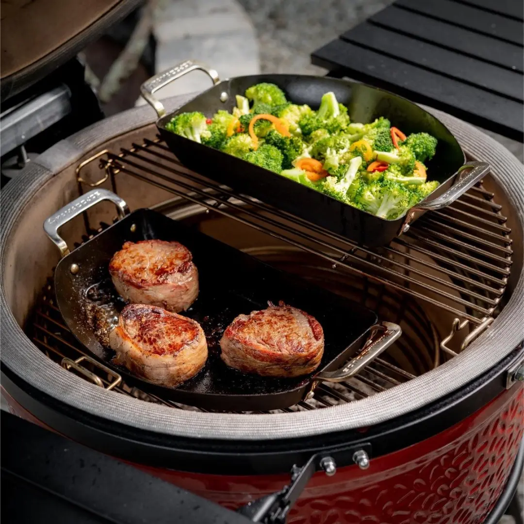 Kamado Joe Carbon Steel Halve Maan Pannenset 20cm - 2 Stuks