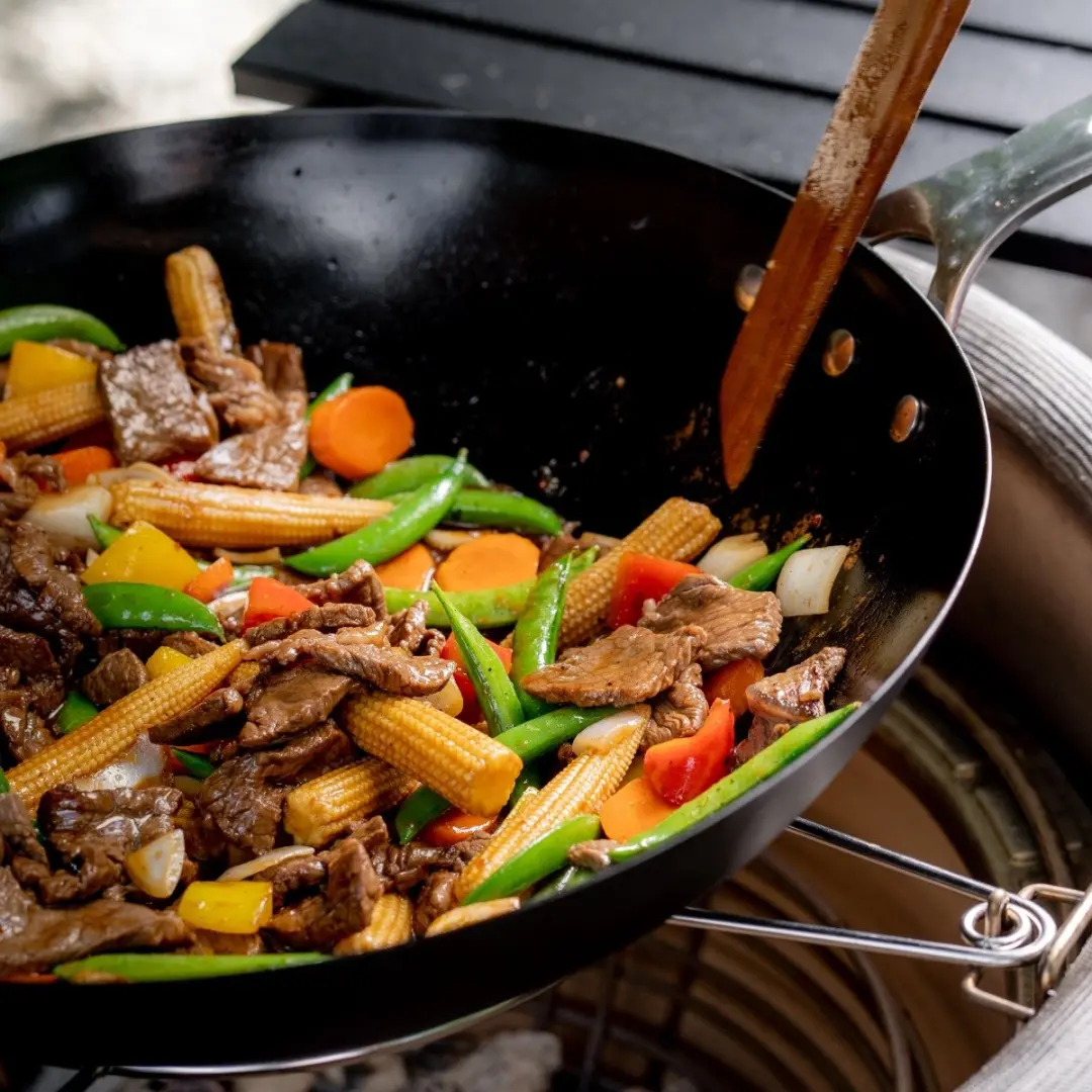 Kamado Joe Karbon Staal Wok 20cm - Zwart