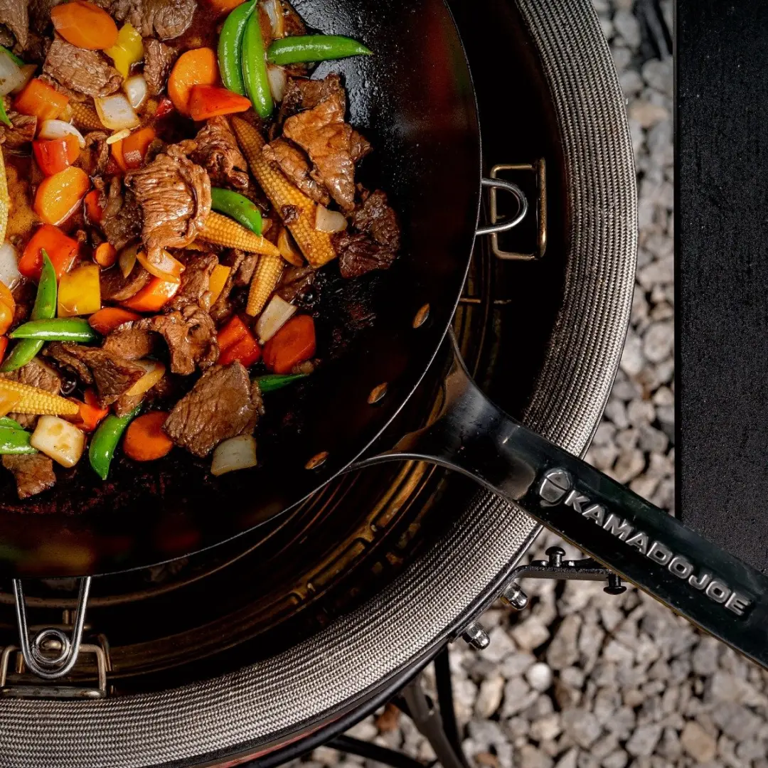 Kamado Joe Karbon Staal Wok 20cm - Zwart