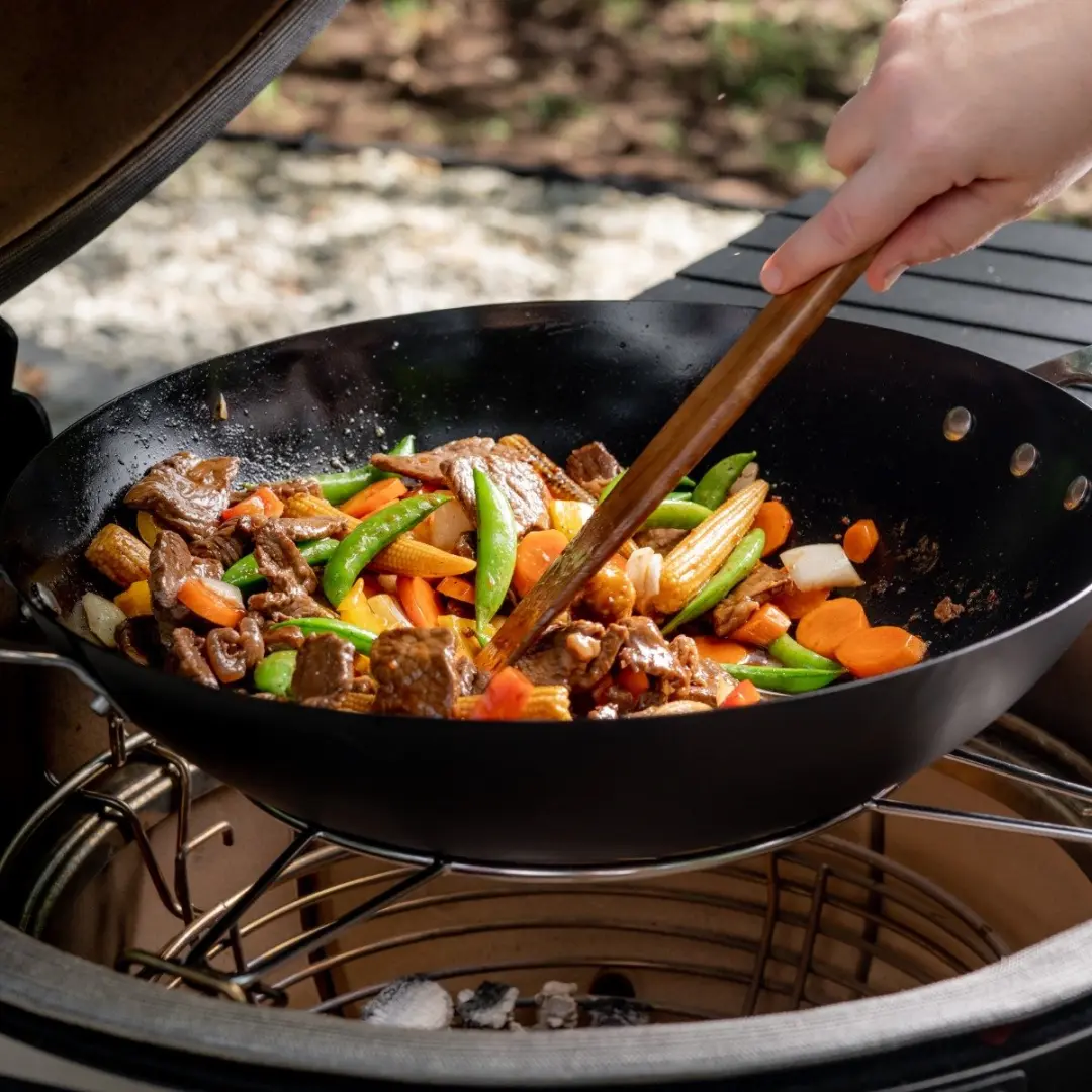 Kamado Joe Karbon Staal Wok 20cm - Zwart