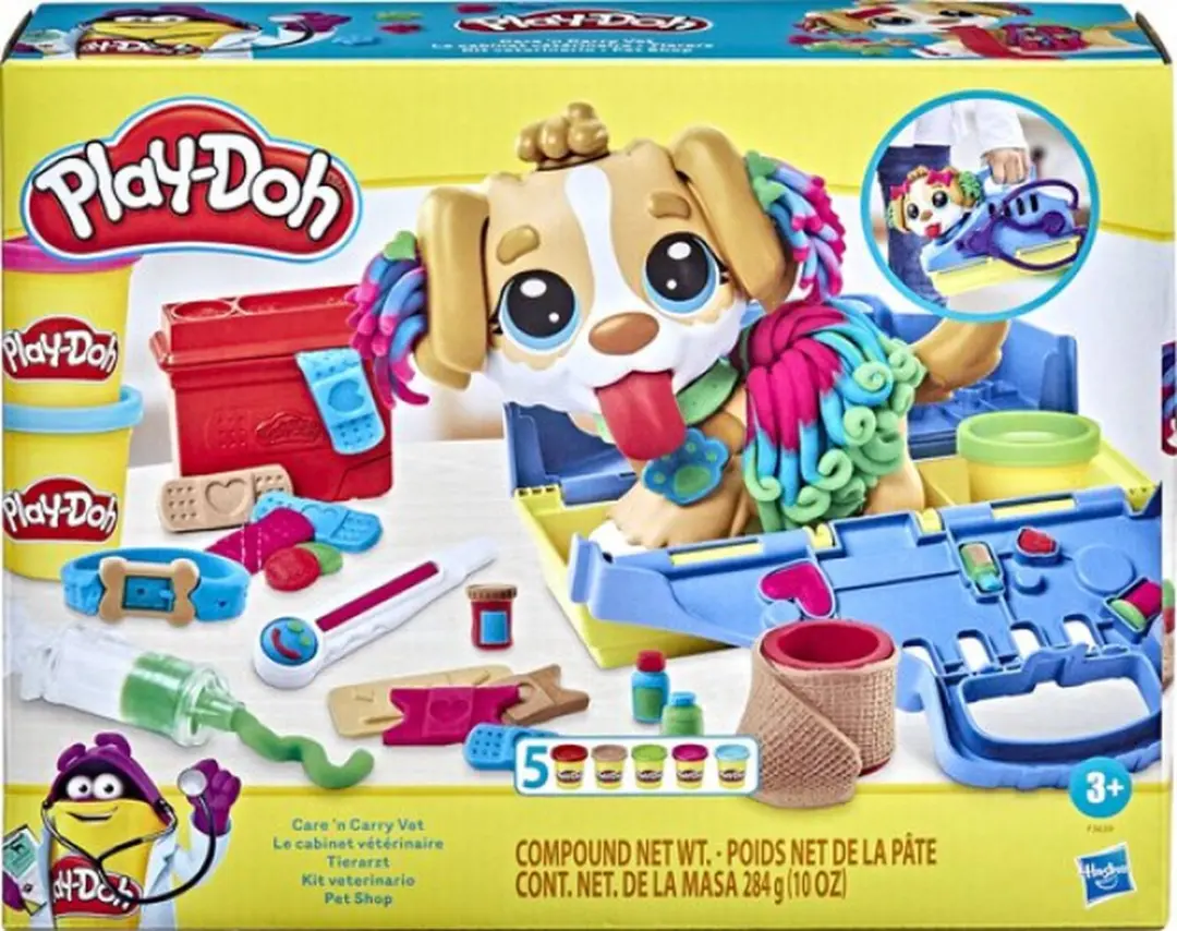 Play-Doh Dierenarts Speelset - 5 Kleipotjes Multikleur