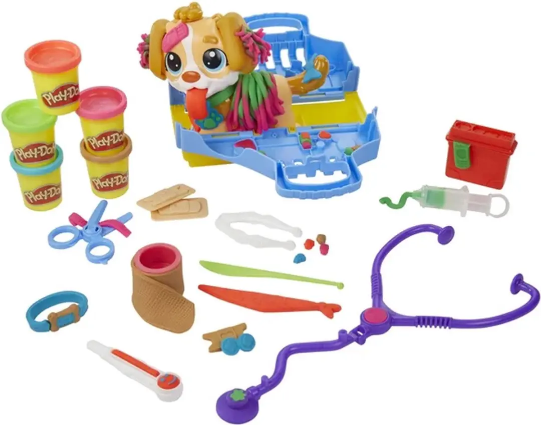 Play-Doh Dierenarts Speelset - 5 Kleipotjes Multikleur