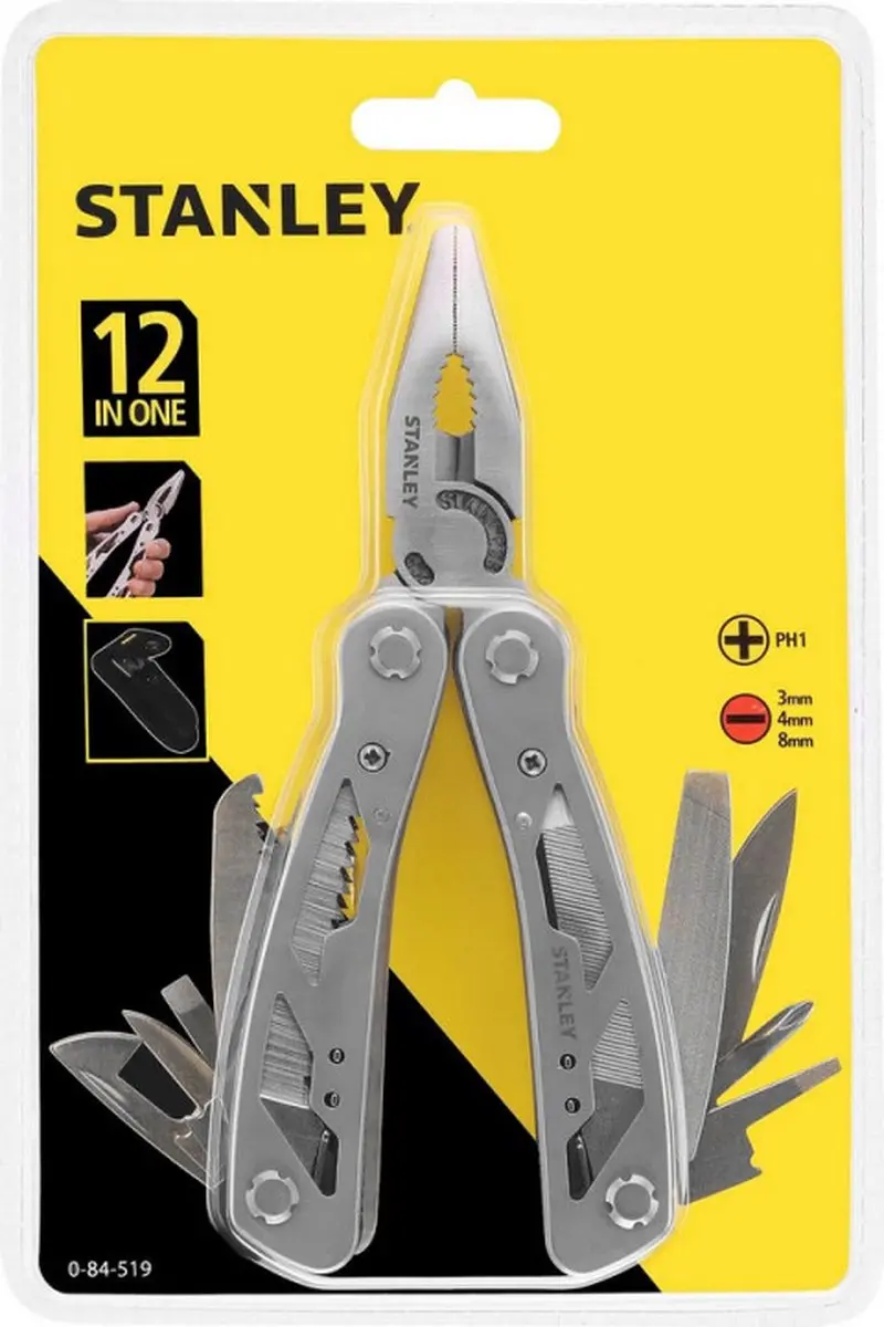 Stanley Multitool 12-in-1 - Zwart/Geel