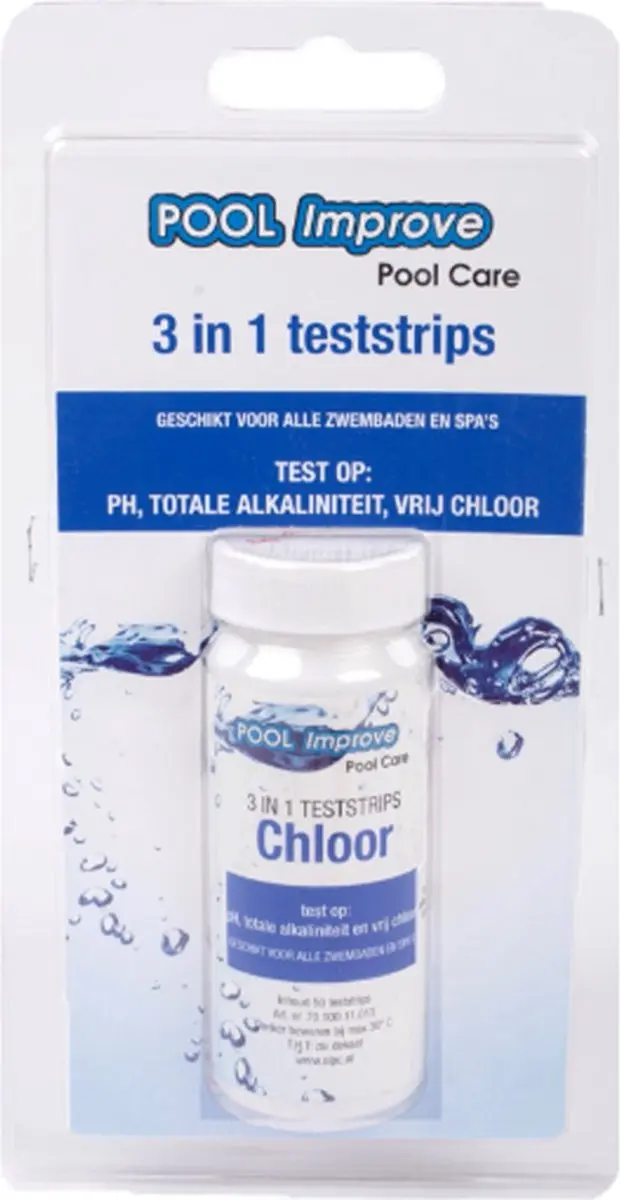 Pool Improve Waterteststrips 3-in-1 - 50 Stuks