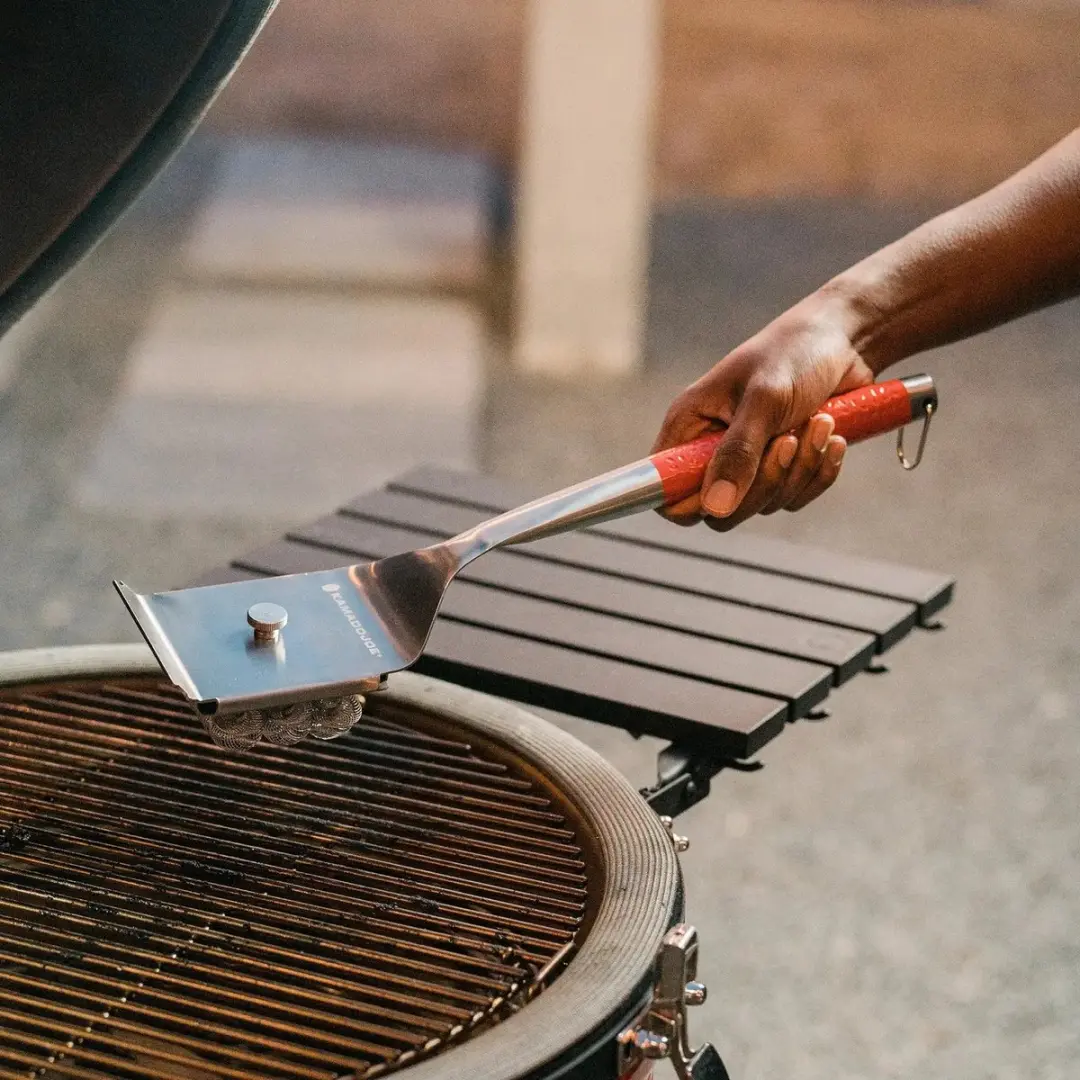 Kamado Joe Grill Cleaning Brush - Zilver/Rood