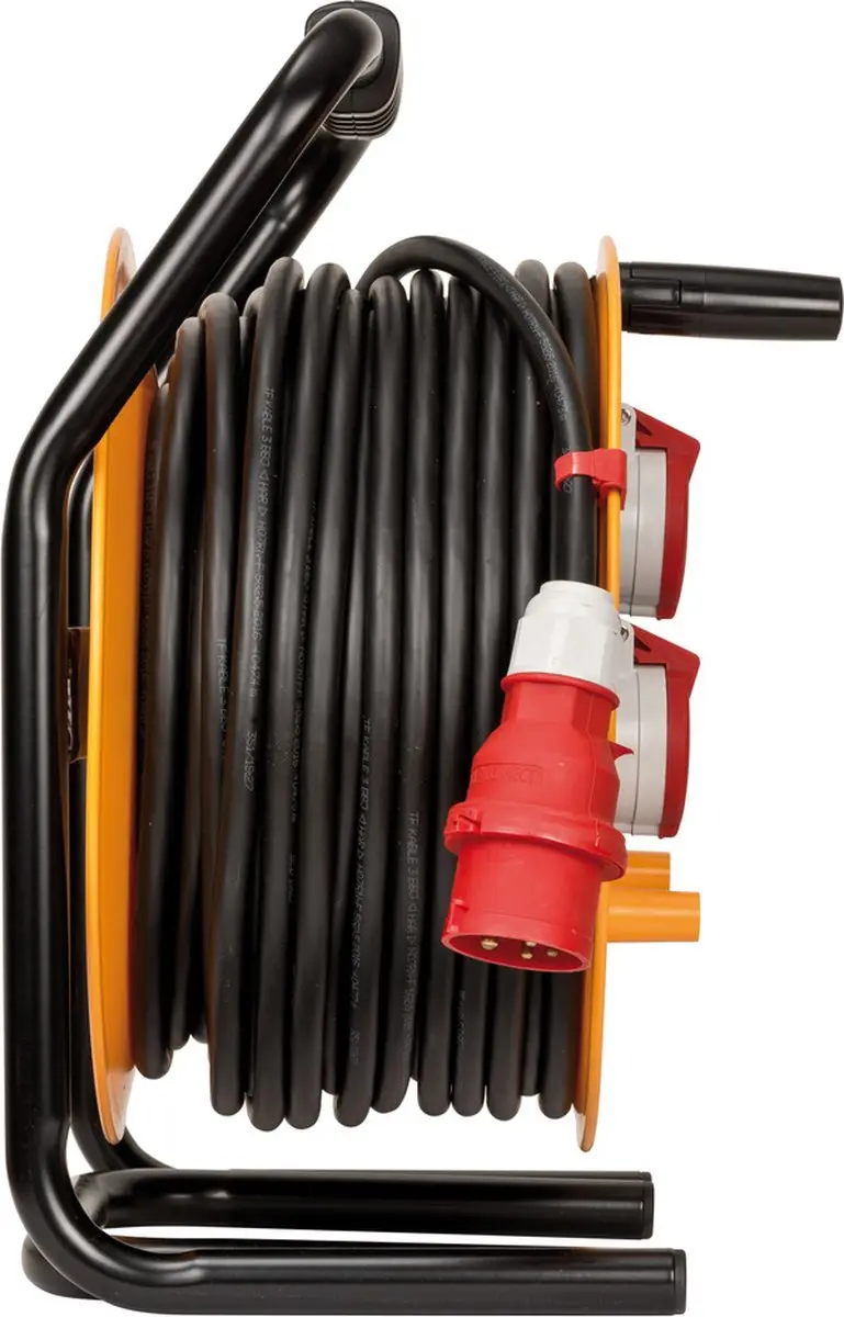 Brennenstuhl Brobusta CEE 4 IP44 Kabelhaspel 40m - 7 Stopcontacten - Wit