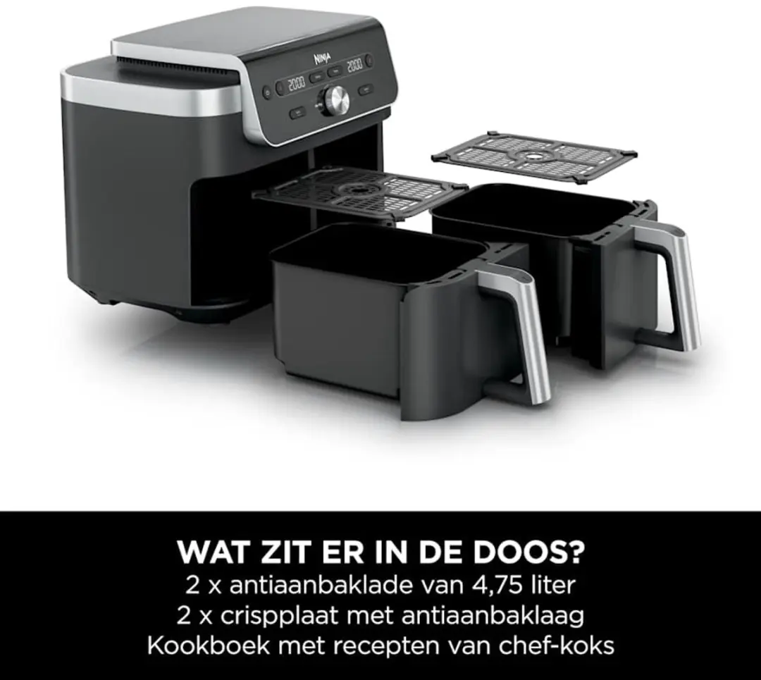 Ninja DualZone XL DZ901EU Airfryer 9.5L - Zwart - afbeelding 6 van 6