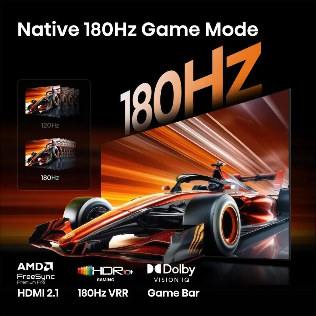 Hisense 65UR8S 4K Smart TV - 165cm Zwart