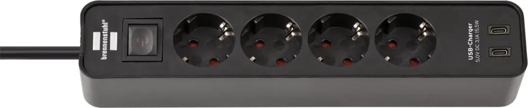 Brennenstuhl Ecolor Stekkerdoos 4x USB-C