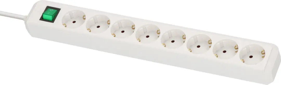 Brennenstuhl Eco-Line 8-voudige stekkerdoos 3m - 3500W - Wit