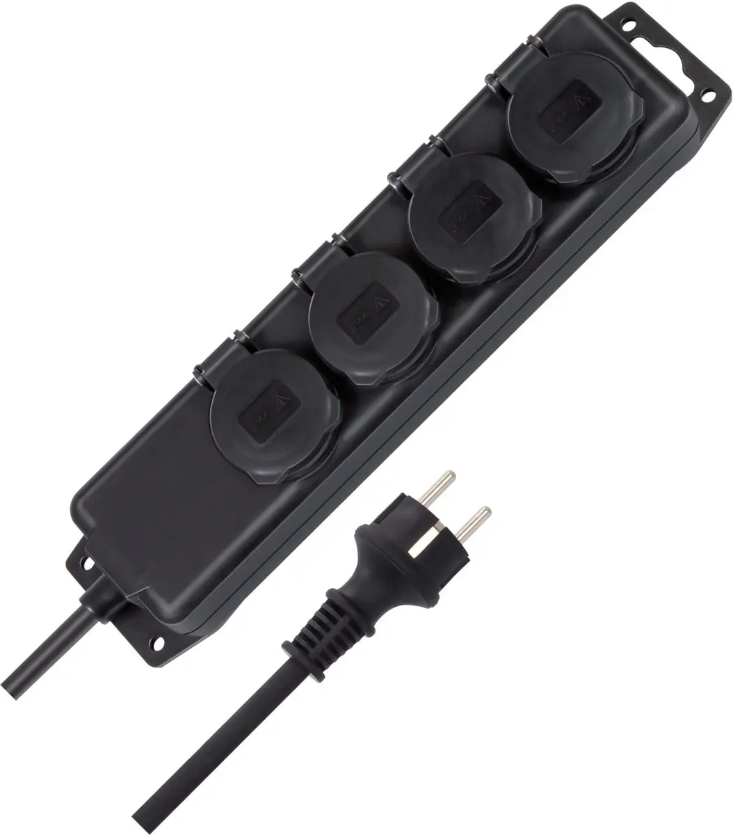 Brennenstuhl Buitenstekkerdoos IP44 4-voudig - 3680W - Zwart