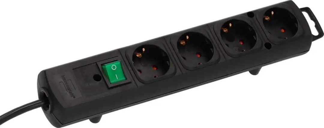 Brennenstuhl Comfort-Line Plus Stekkerdoos 4-voudig - 3500W - Zwart