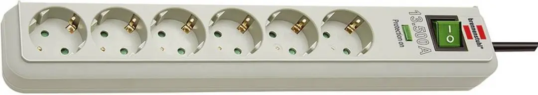 Brennenstuhl Eco-Line 13.500A Stekkerdoos 6-voudig