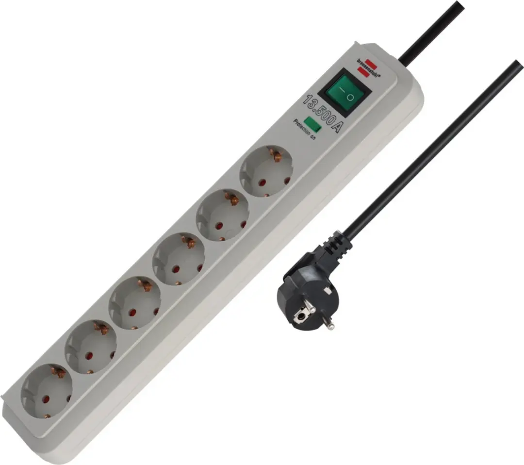 Brennenstuhl Eco-Line 13.500A Stekkerdoos 6-voudig - 3500W