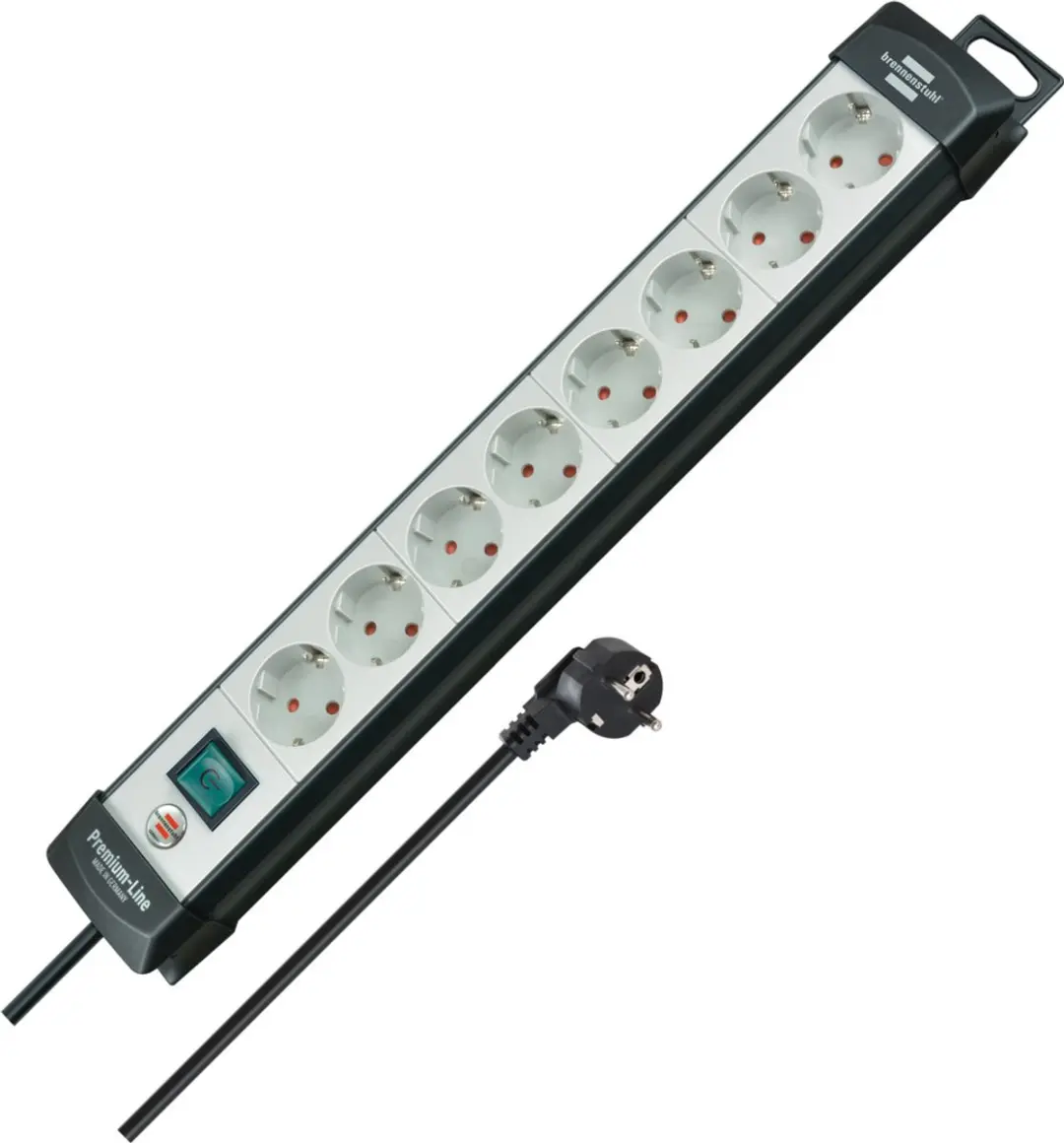 Brennenstuhl Premium-Line Stekkerdoos 8-voudig 5m - Zwart/Lichtgrijs