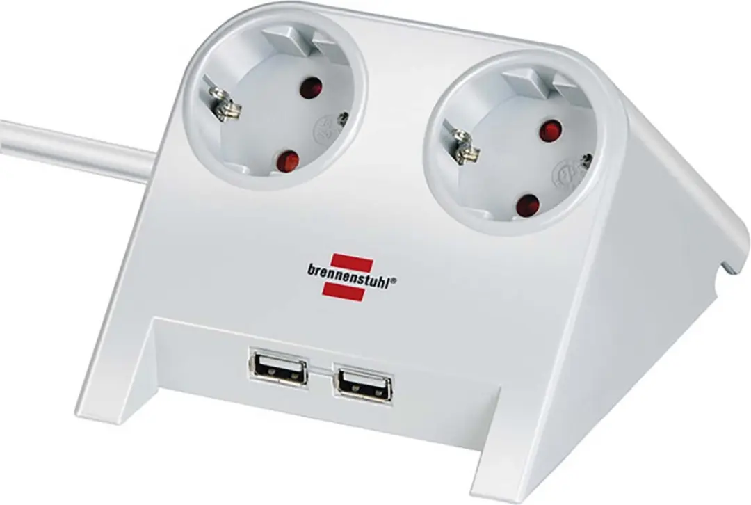 Brennenstuhl USB-Charger 2x USB 2100mA - Wit - 1,8m