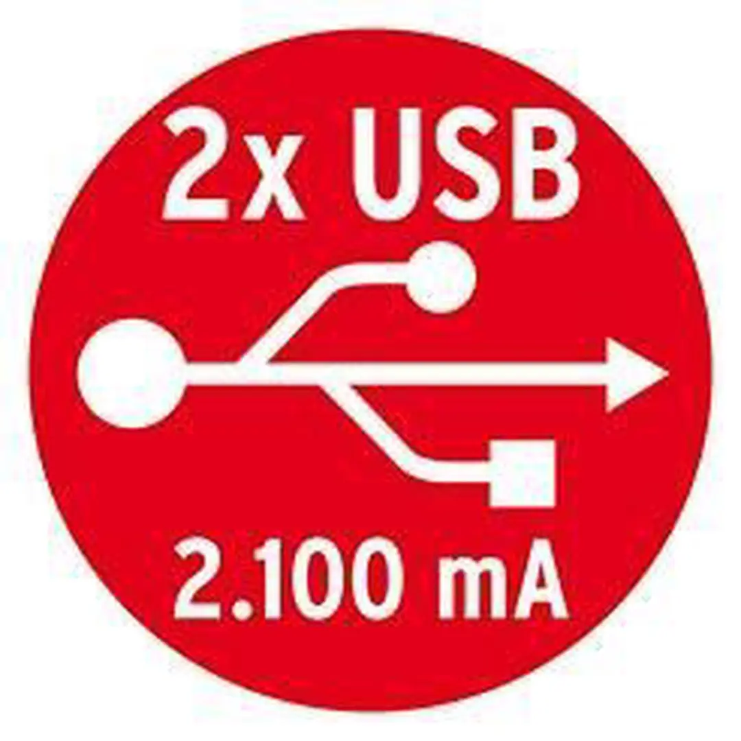 Brennenstuhl USB-Charger 2x USB 2100mA - Wit - 1,8m