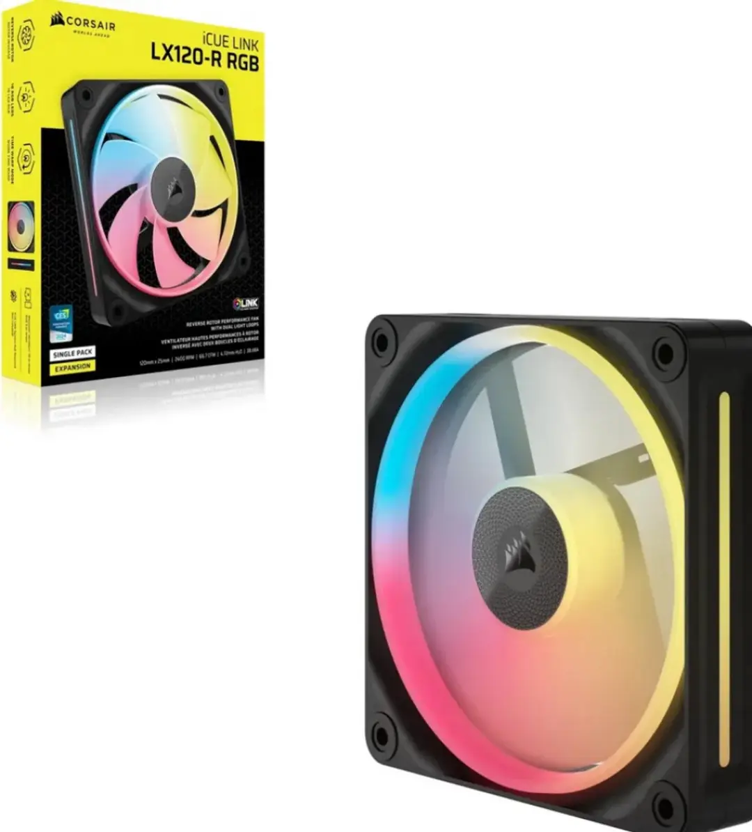 Corsair iCUE LINK LX120-R RGB PWM Ventilator 120mm - Zwart