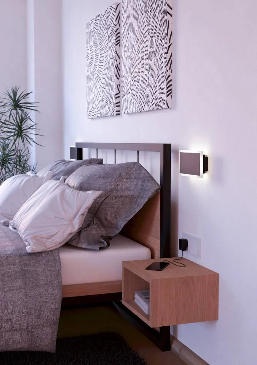 Eglo Talamello 1 LED Wandlamp 23cm - Zwart - Dimbaar