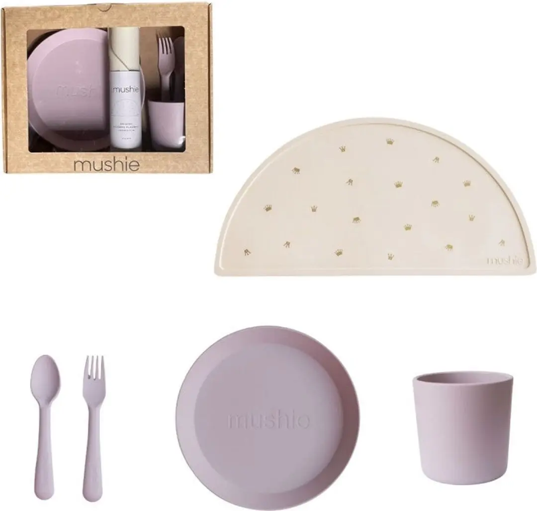 Mushie Giftbox Kinderservies Rond