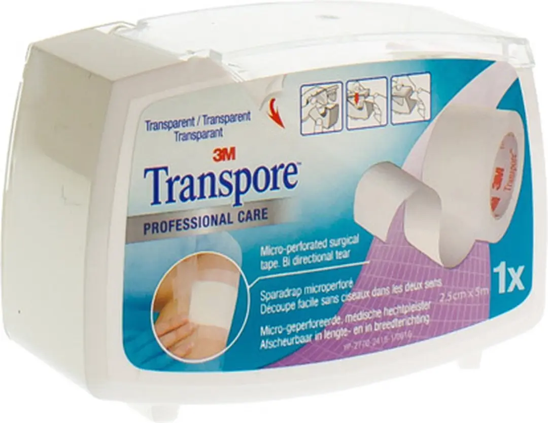 3M Transpore Pleisters 2,5cm x 50cm