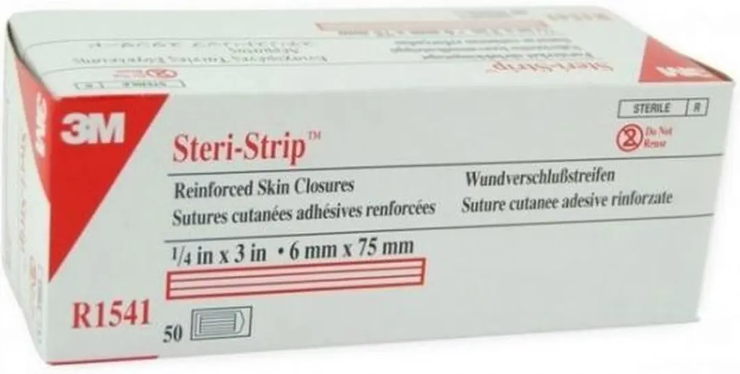 3M Steristrip Wondhechtstrip 75mm - 3 Stuks - Rood