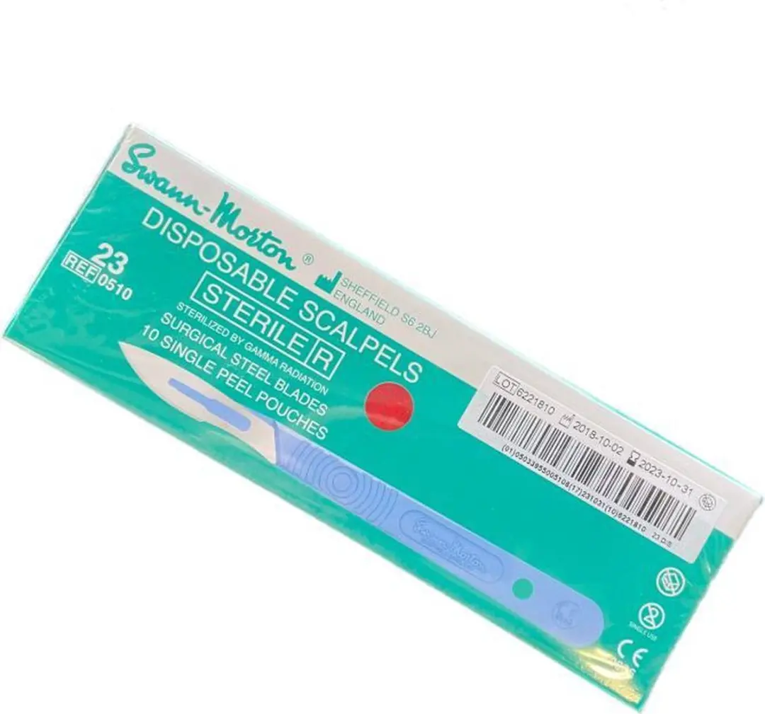 Swann Morton Mesje Nr. 23 met Handvat - 10 Stuks