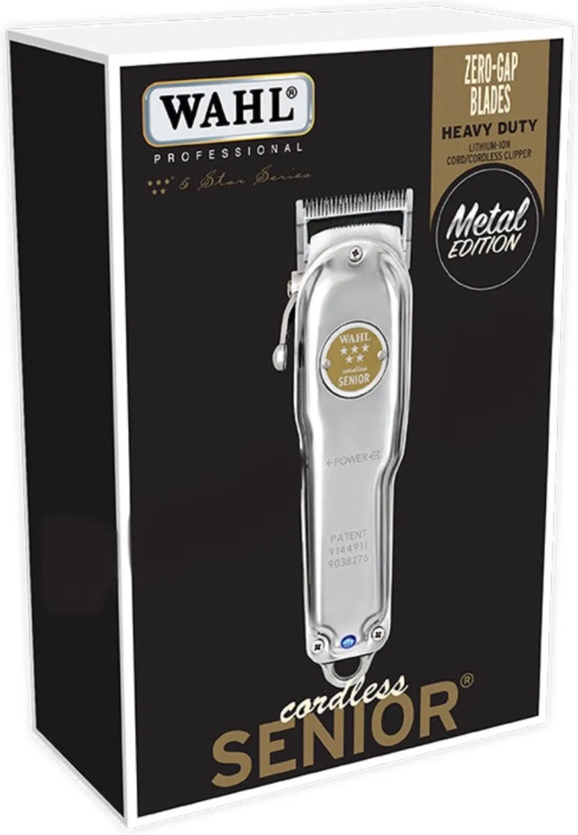 Wahl Metal Cordless Senior Tondeuse WAH3000116 - Limited Edition - Zilver