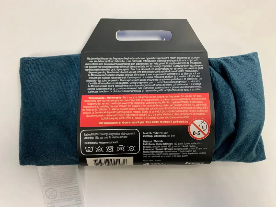 Lucovitaal Verzwaringsoogmasker - Blauw