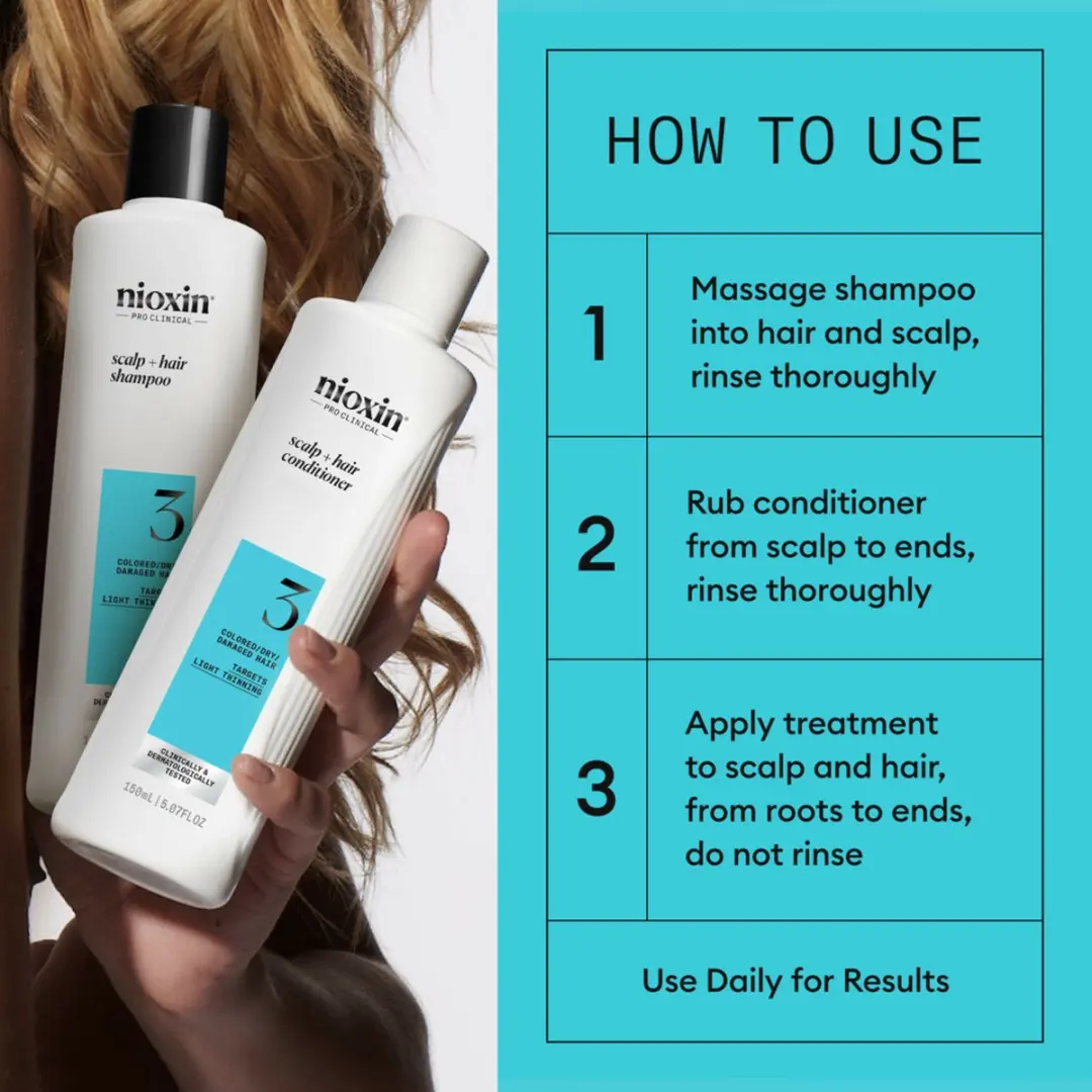 Nioxin System 3 Trial Kit - Gekleurd Haar 350ml - afbeelding 6 van 6