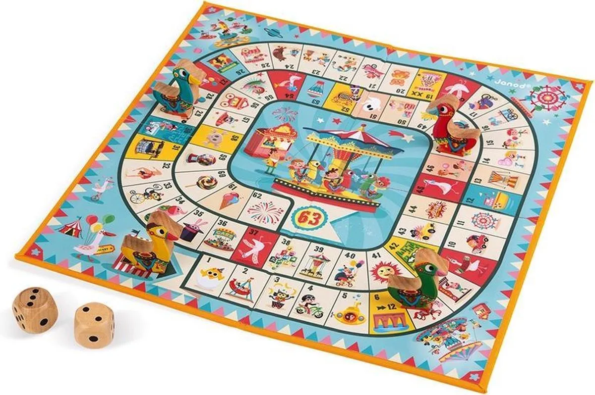 Janod Carrousel Ganzenbord - 370021 - 2-4 Spelers