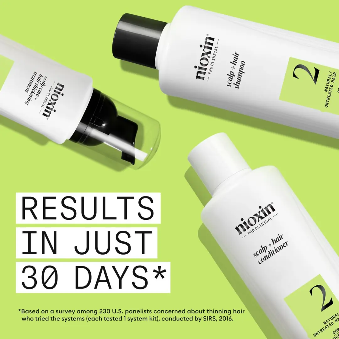 Nioxin System 2 Trial Kit - Shampoo Conditioner Treatment 340ml