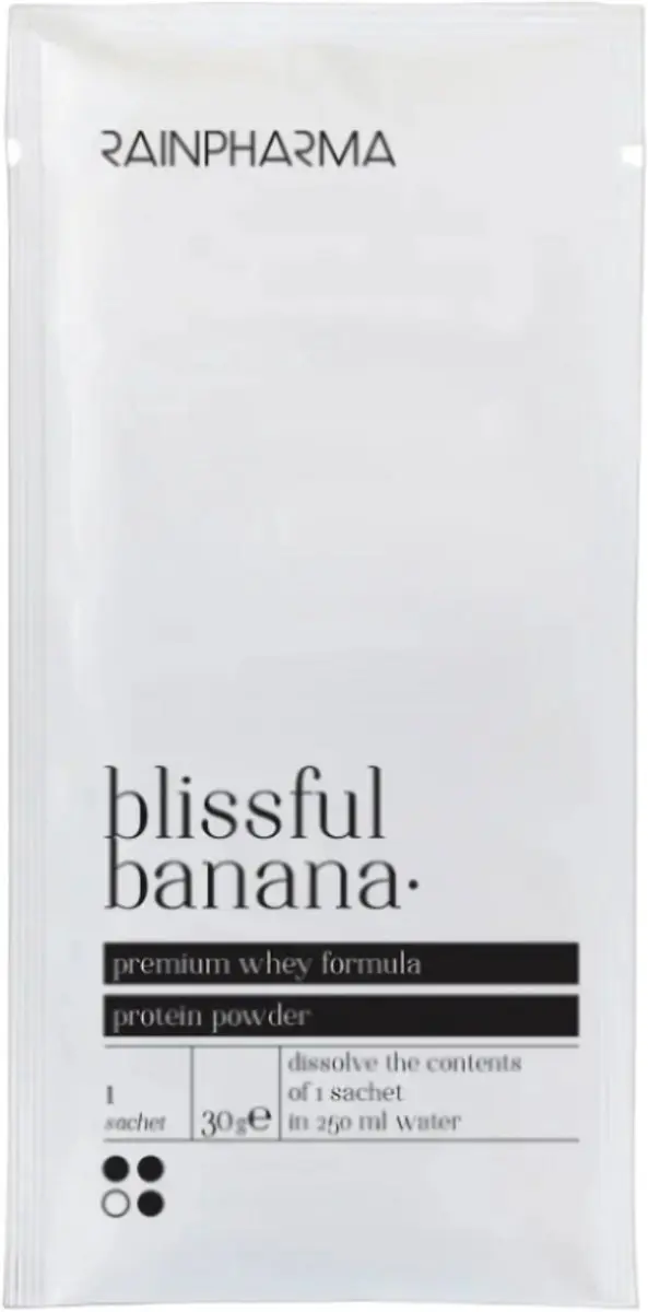 RainPharma Blissful Banana Eiwitpoeder 510g - 17 Porties