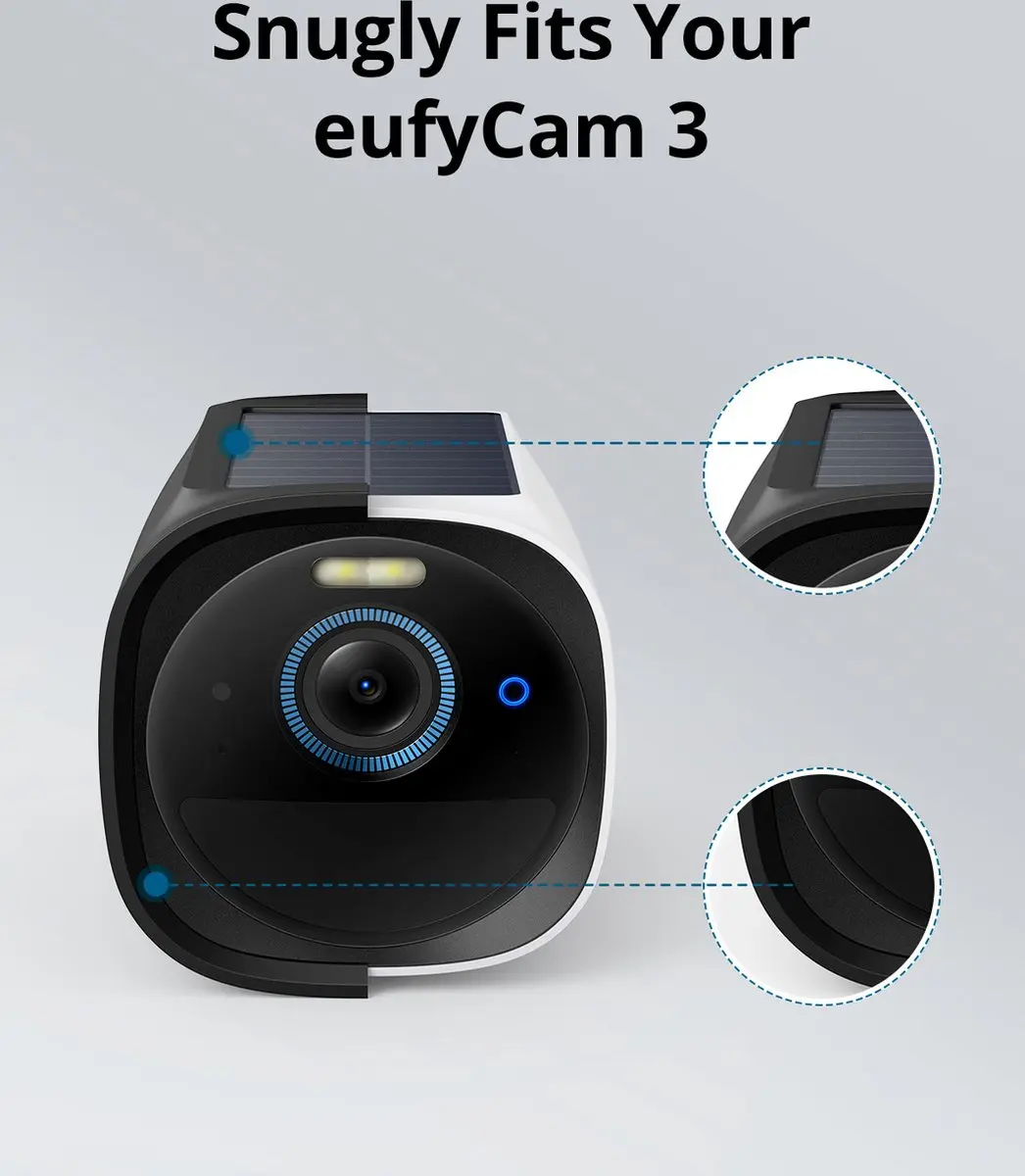 Eufy eufyCam 3 Skin T8712011 - Beschermhoes 2 Stuks - Zwart