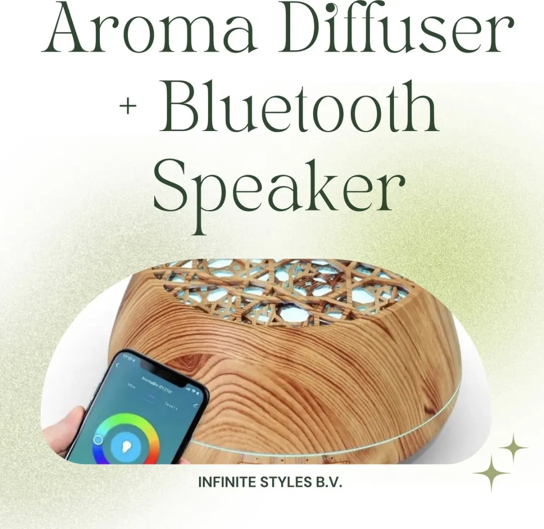 Bigben Luminous BL405 Aroma Diffuser & Bluetooth Speaker - 0.4L - 30m²