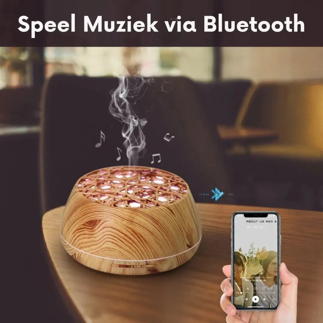 Bigben Luminous BL405 Aroma Diffuser & Bluetooth Speaker - 0.4L - 30m²